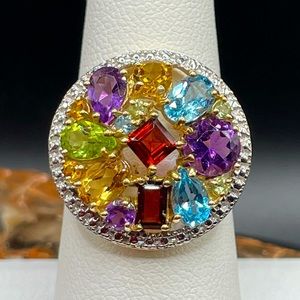 10K Multi Gemstone Ring